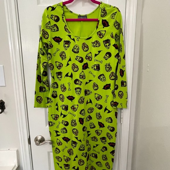 Pinup Couture Dresses & Skirts - Pin Up Girl Clothing X Deadly Dames Monster Print Wiggle Dress